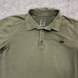 Arc'teryx Captive Polo Shirt Mens Medium Green Short Sleeve Performance Tee